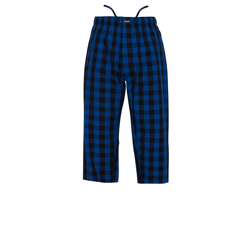 3-QTR Pajama – 100% ComfortSoft Combed Cotton Yarn-Dyed Poplin – Black ...