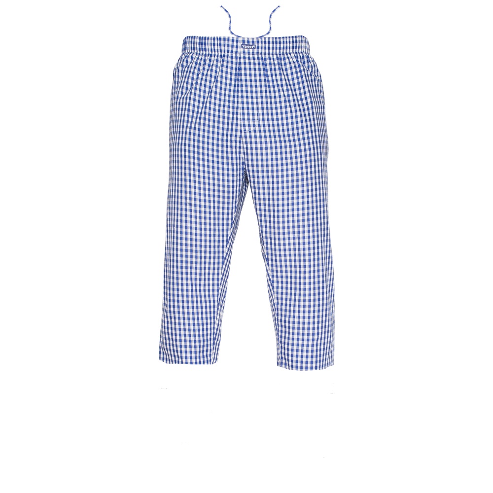3-QTR Pajama – 100% ComfortSoft Combed Cotton Yarn-Dyed Poplin – Blue ...